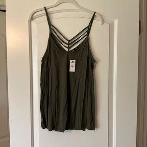 NEW Olive Green Strappy Women's Tank